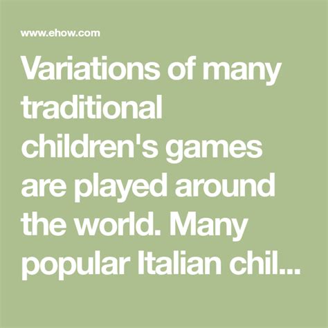 italian children's games|Traditional children’s games .